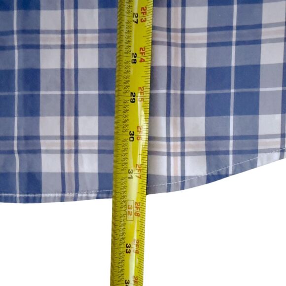 Hurley Blue & White Plaid Short Sleeve Button Down Shirt Size XXL - Picture 10 of 11